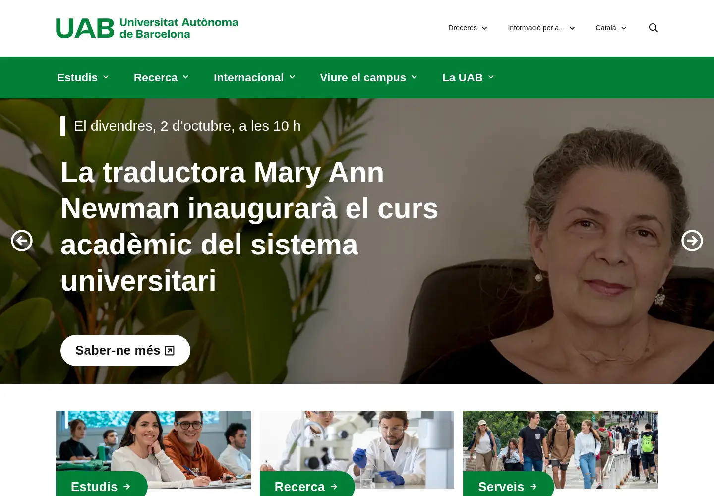 Screenshot of uab.cat