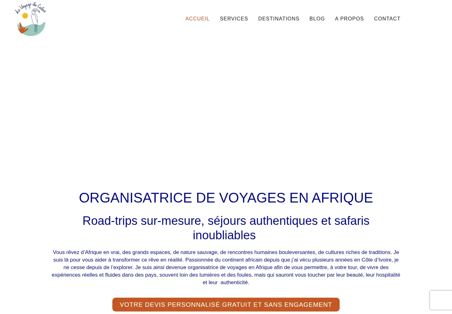 Captured homepage of levoyageducalao.com in the current scan
