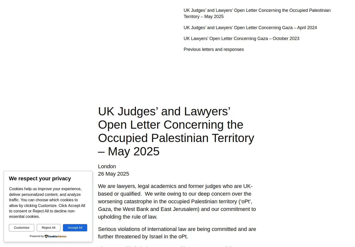 Screenshot of lawyersletter.uk