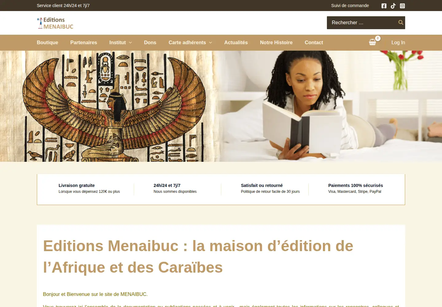 Captured homepage of menaibuc.com in the current scan