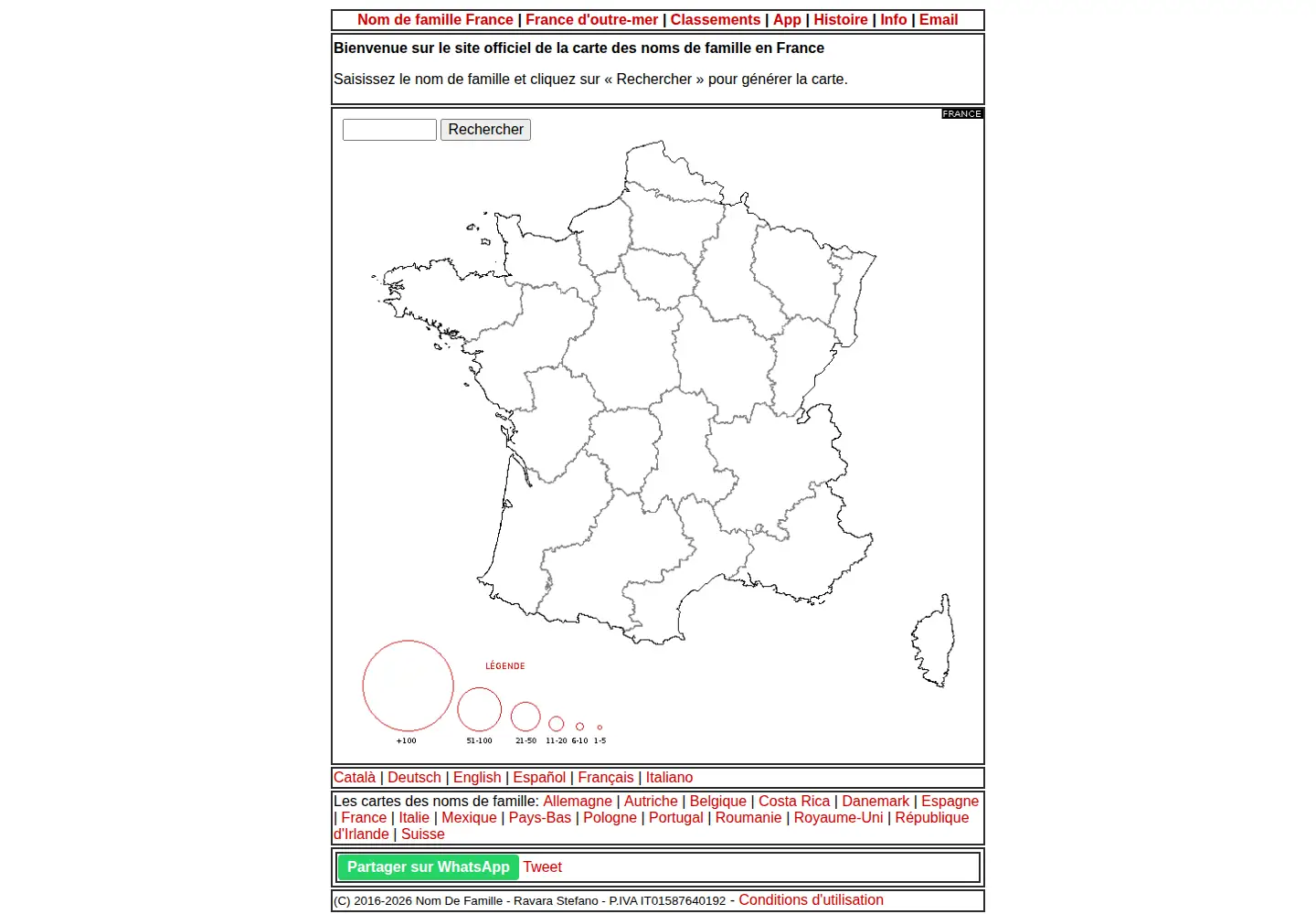 Screenshot of nomdefamille.eu