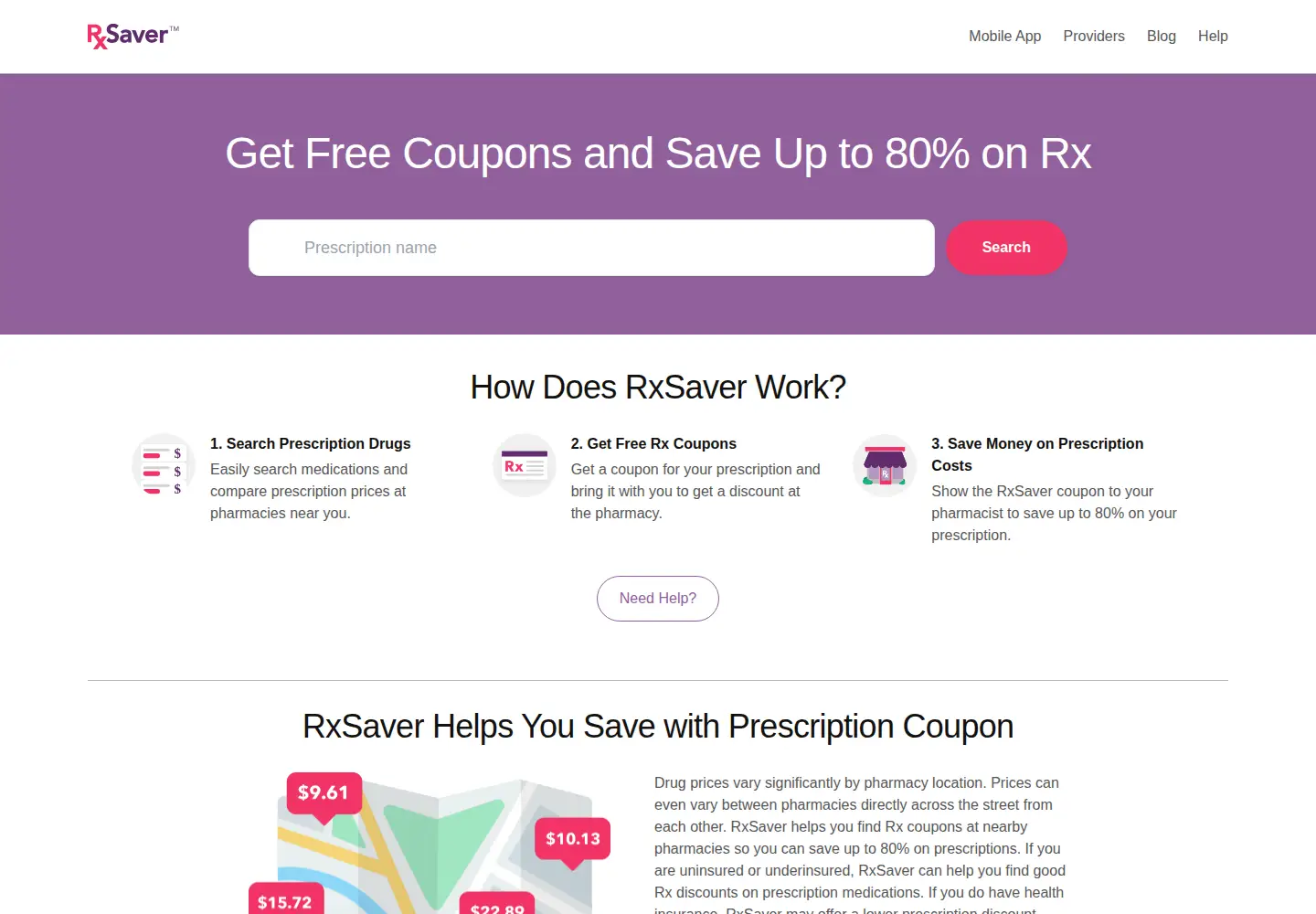 Screenshot of rxsaver.com