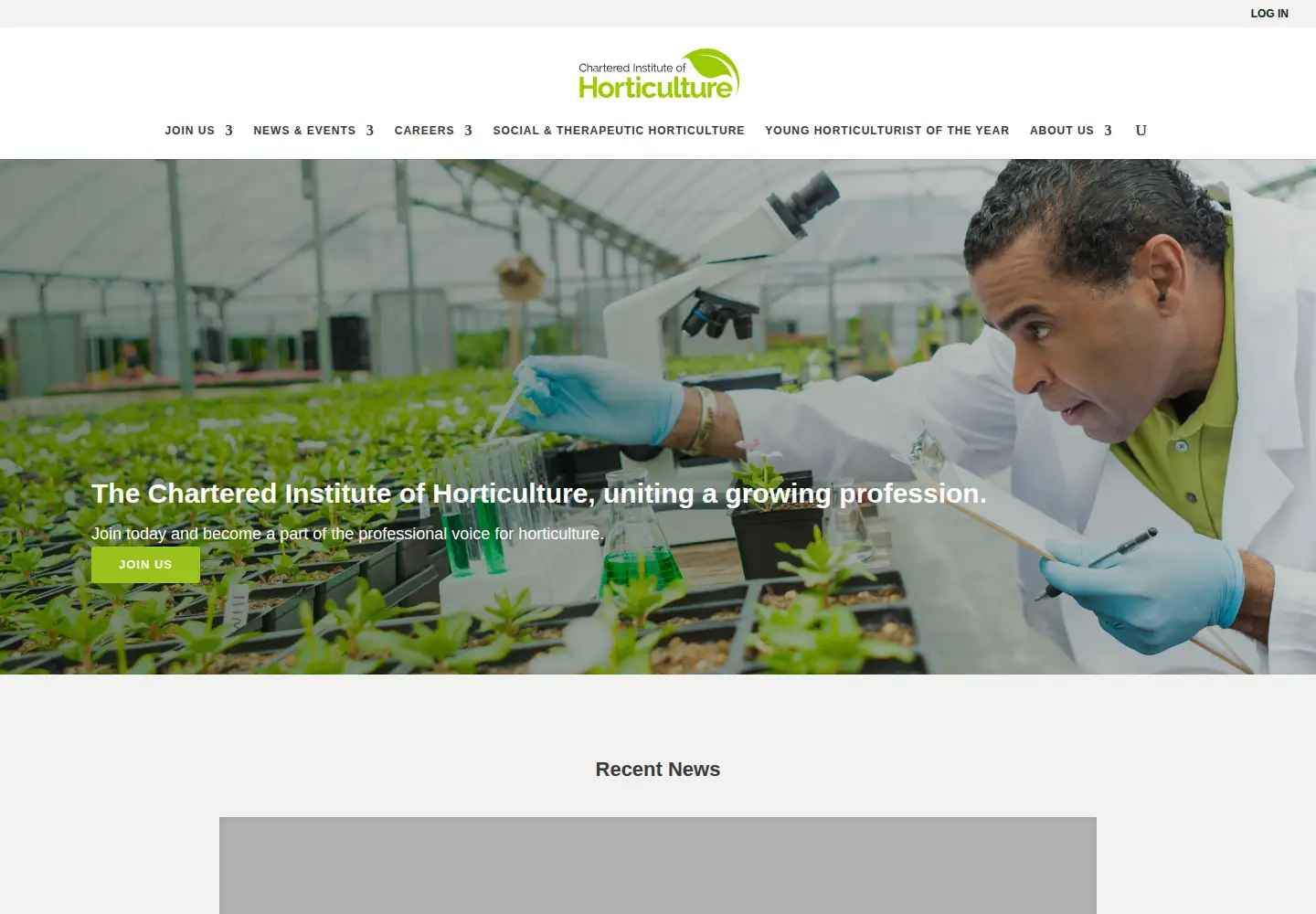 Screenshot of horticulture.org.uk