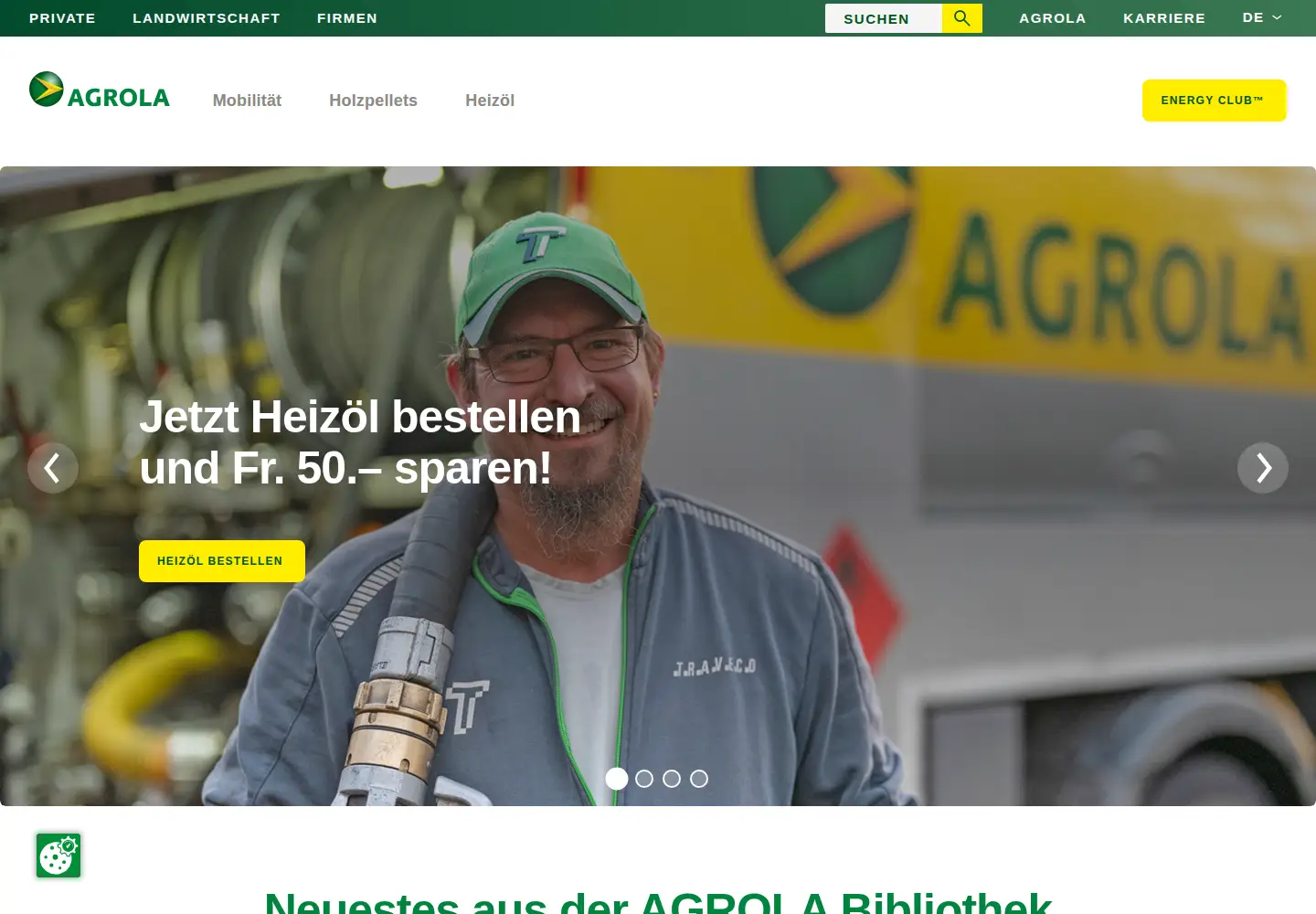 Screenshot of agrola.ch
