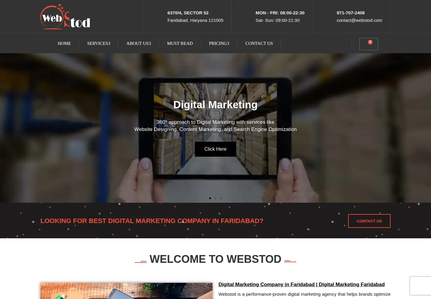 Screenshot of webstod.com