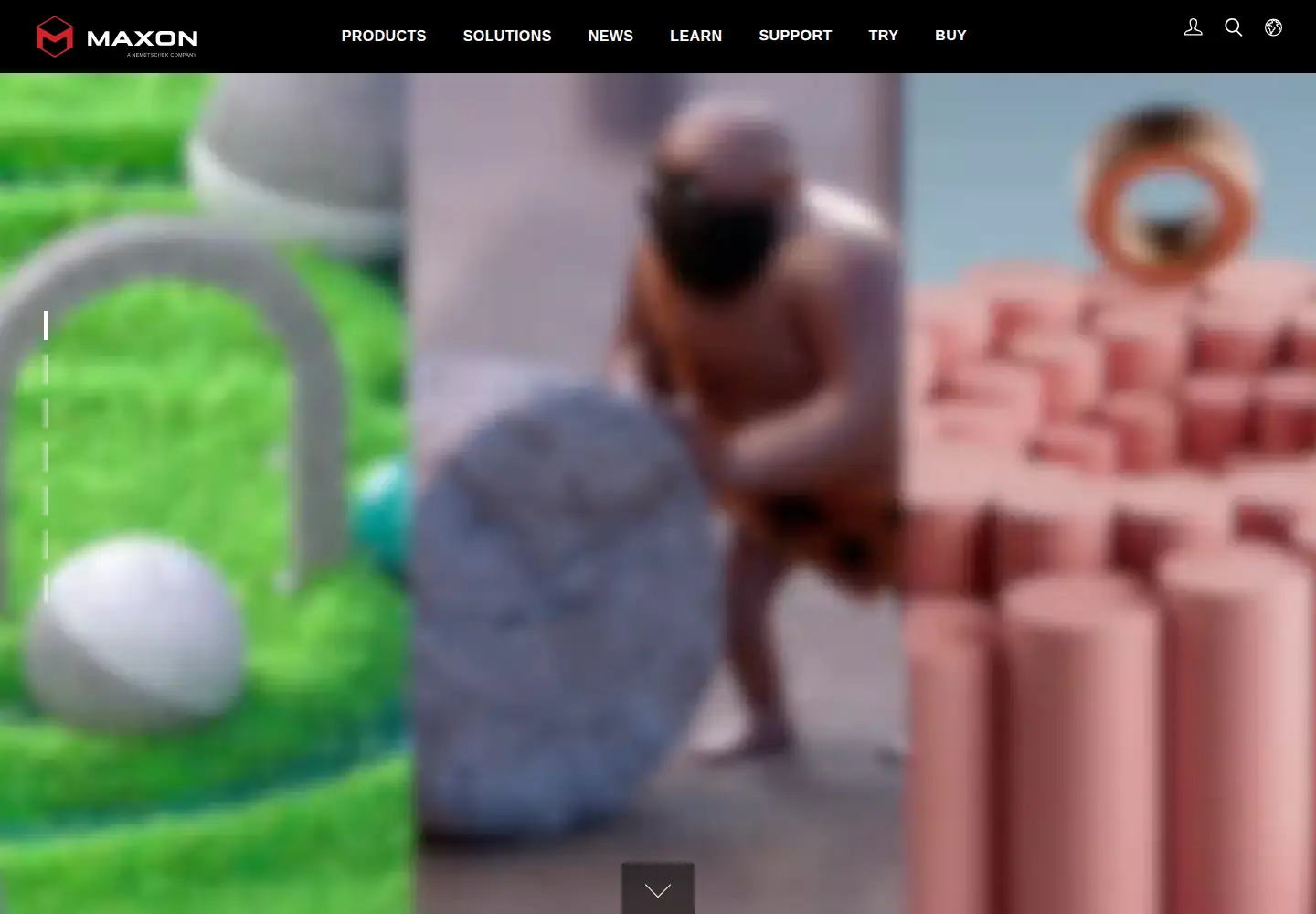Screenshot of maxon.net