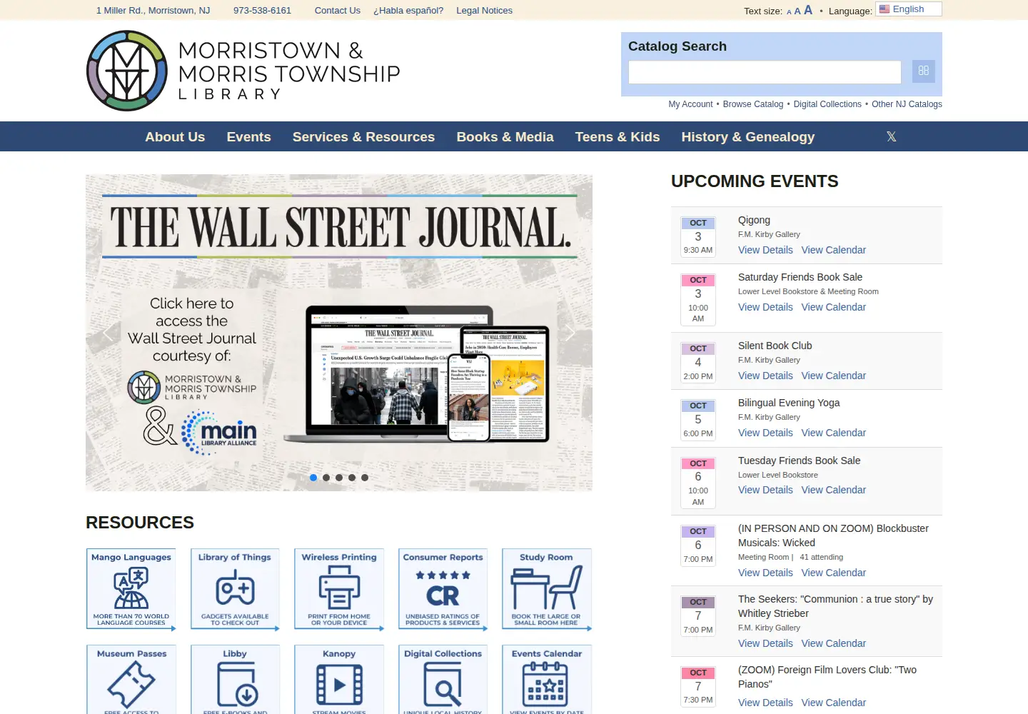 Screenshot of mmtlibrary.org