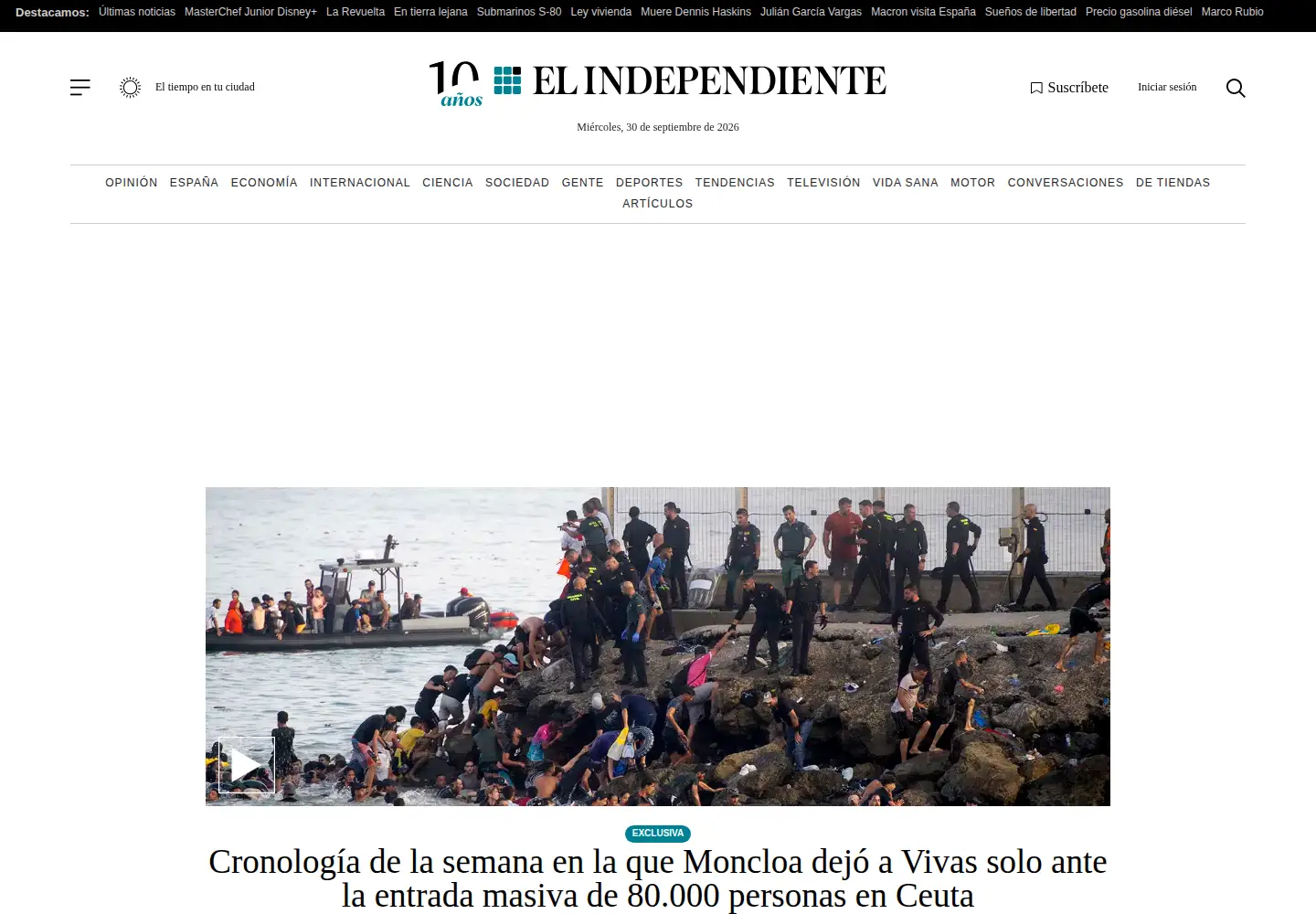 Screenshot of elindependiente.com