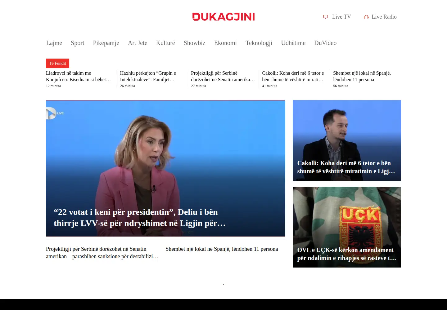 Screenshot of dukagjini.com