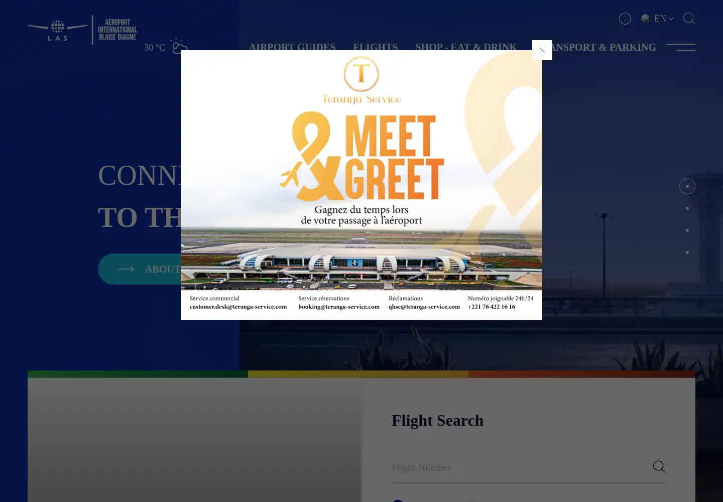 Screenshot of dakaraeroport.com