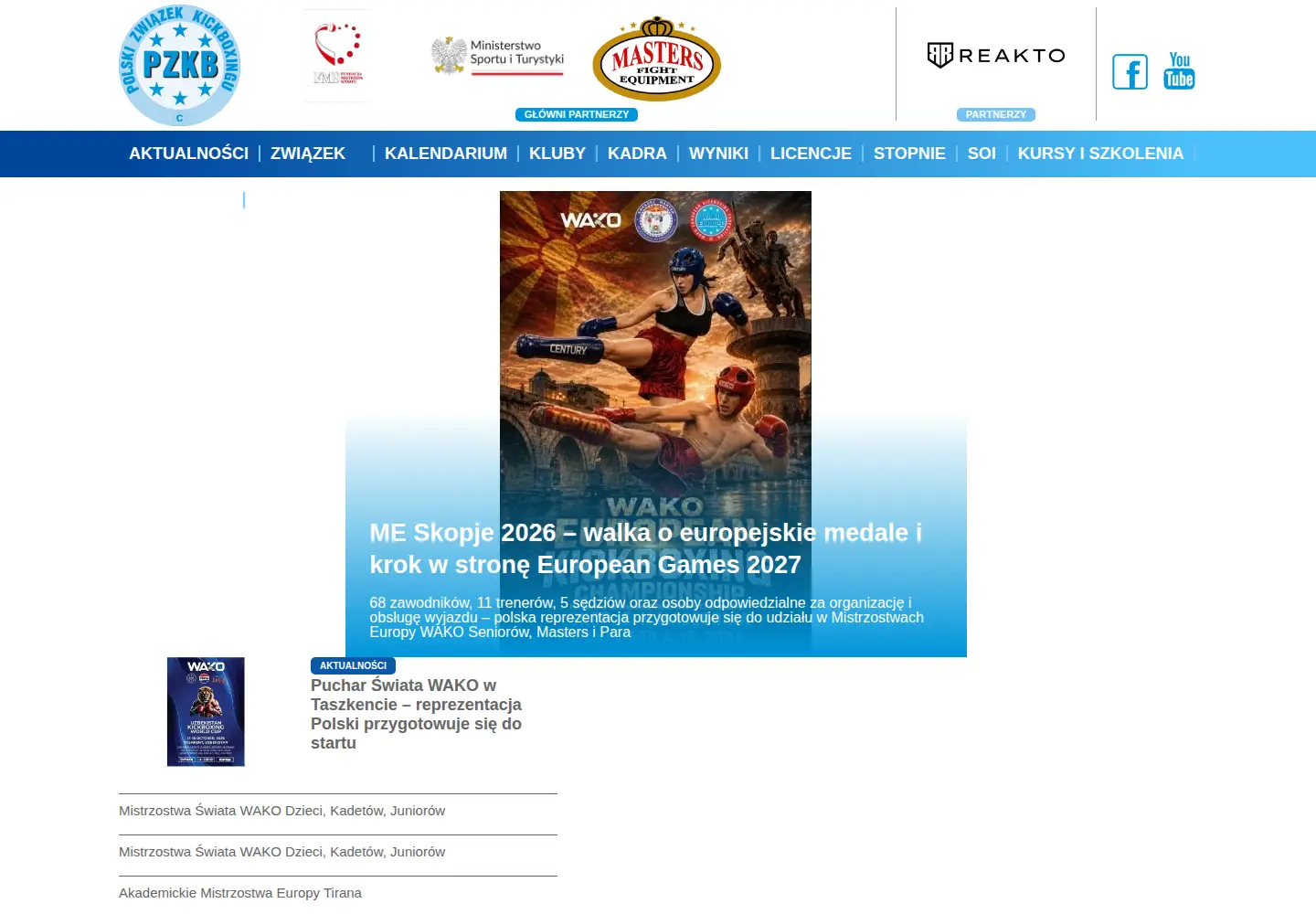 Captured homepage of pzkickboxing.pl in the current scan