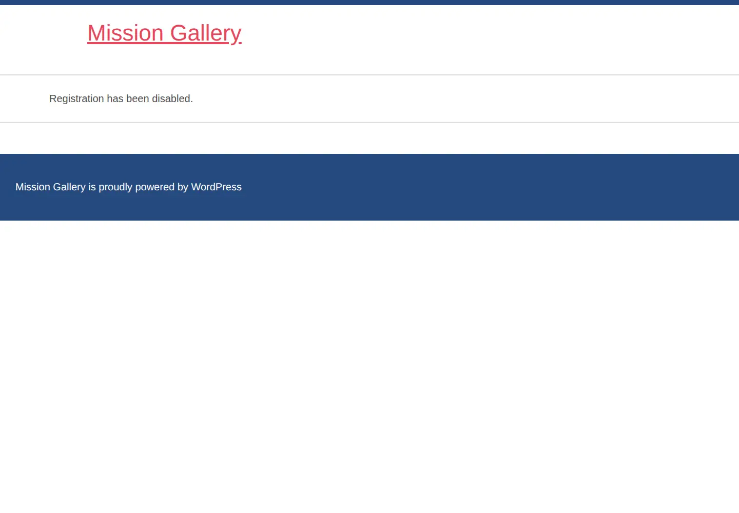 Screenshot of missiongallery.co.uk