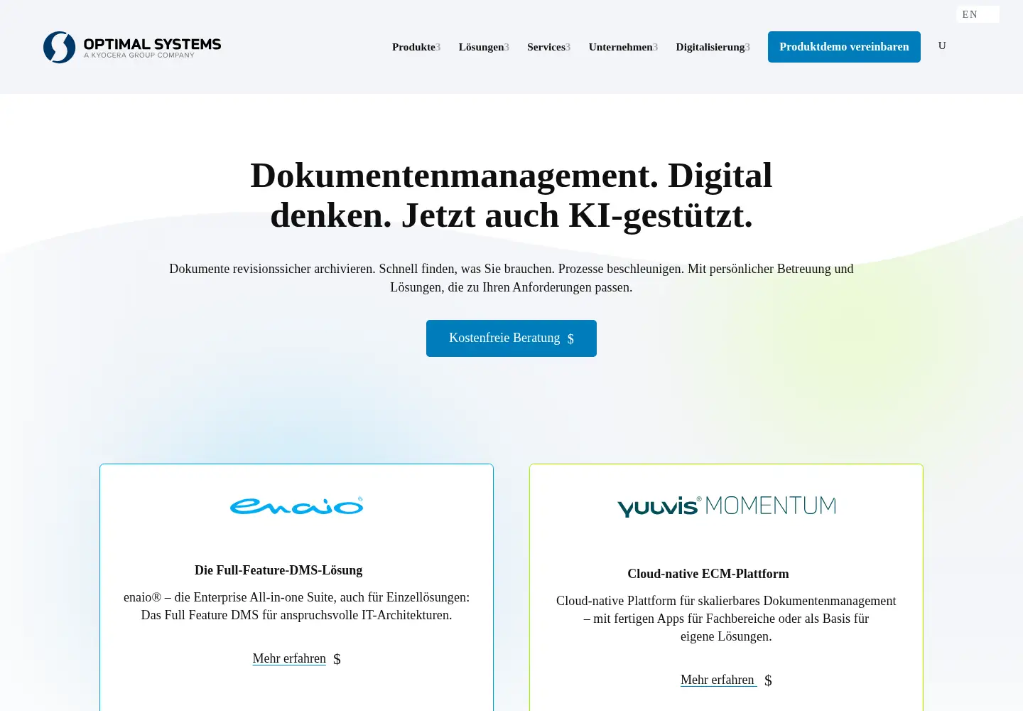 Screenshot of optimal-systems.de