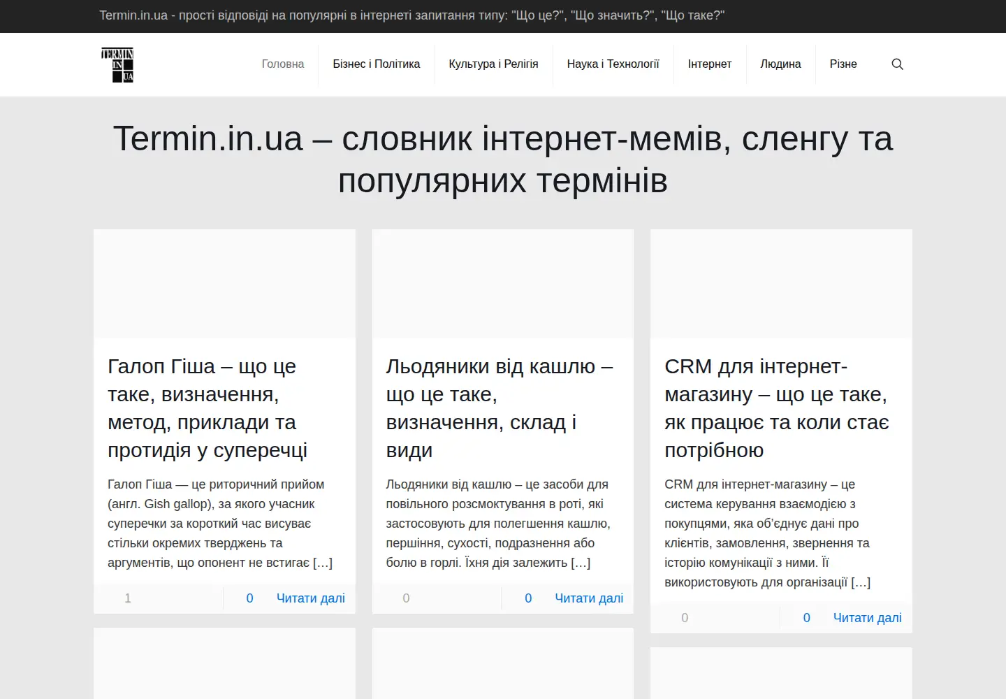 Captured homepage of termin.in.ua in the current scan