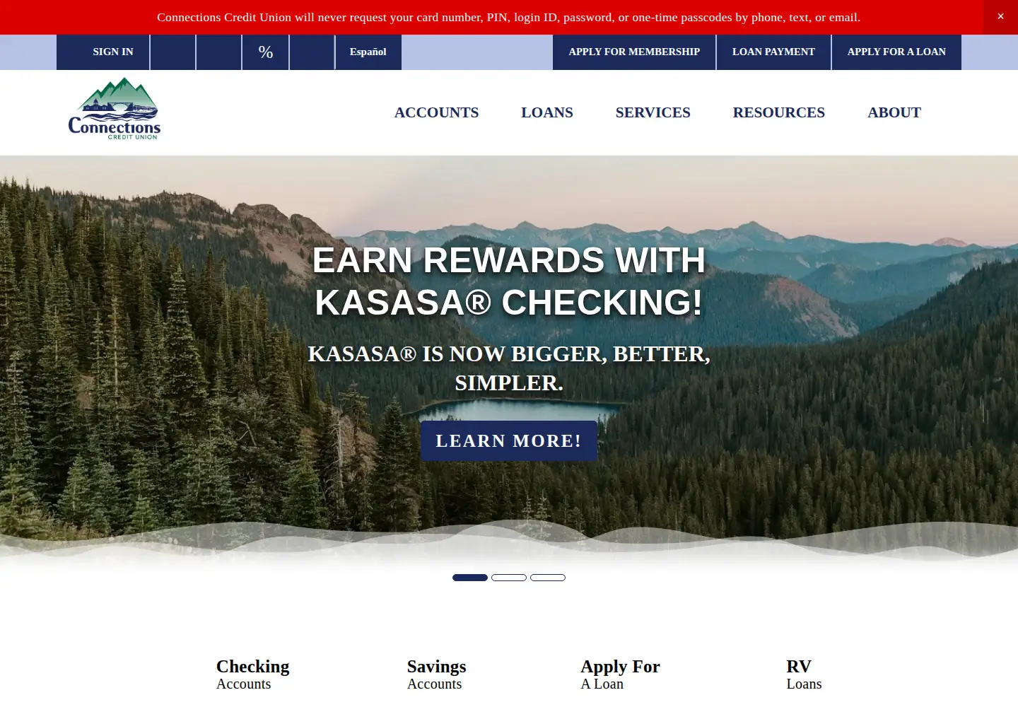 Captured homepage of connectidaho.org in the current scan
