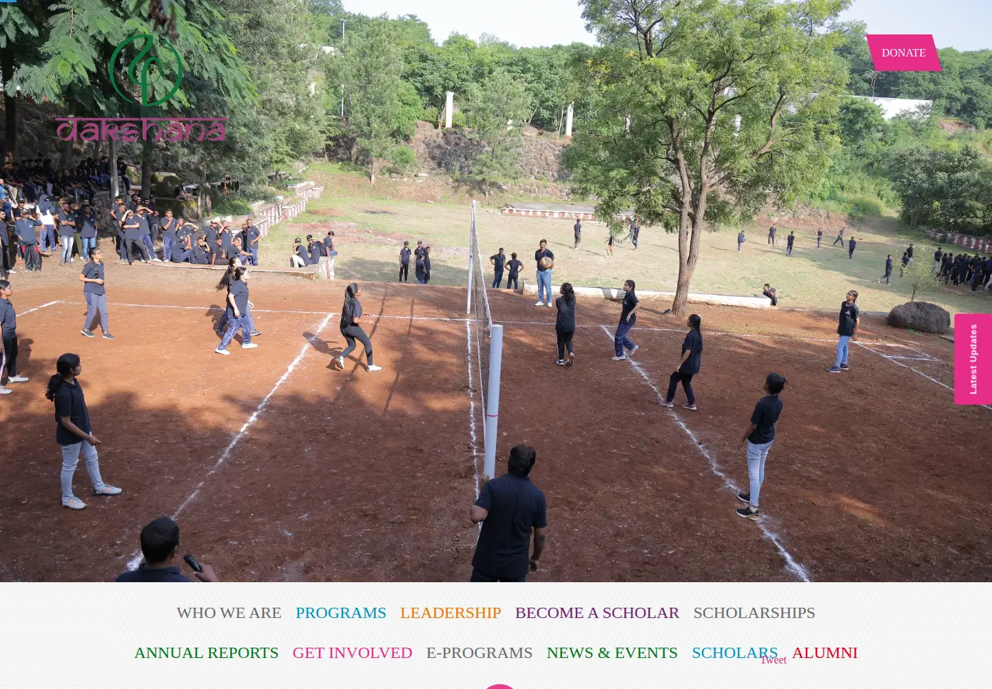 Screenshot of dakshana.org