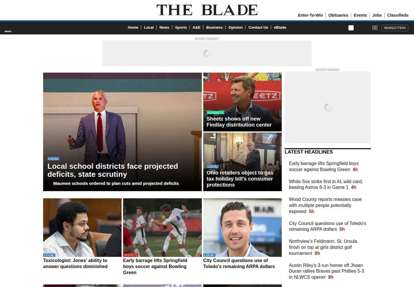 Screenshot of toledoblade.com