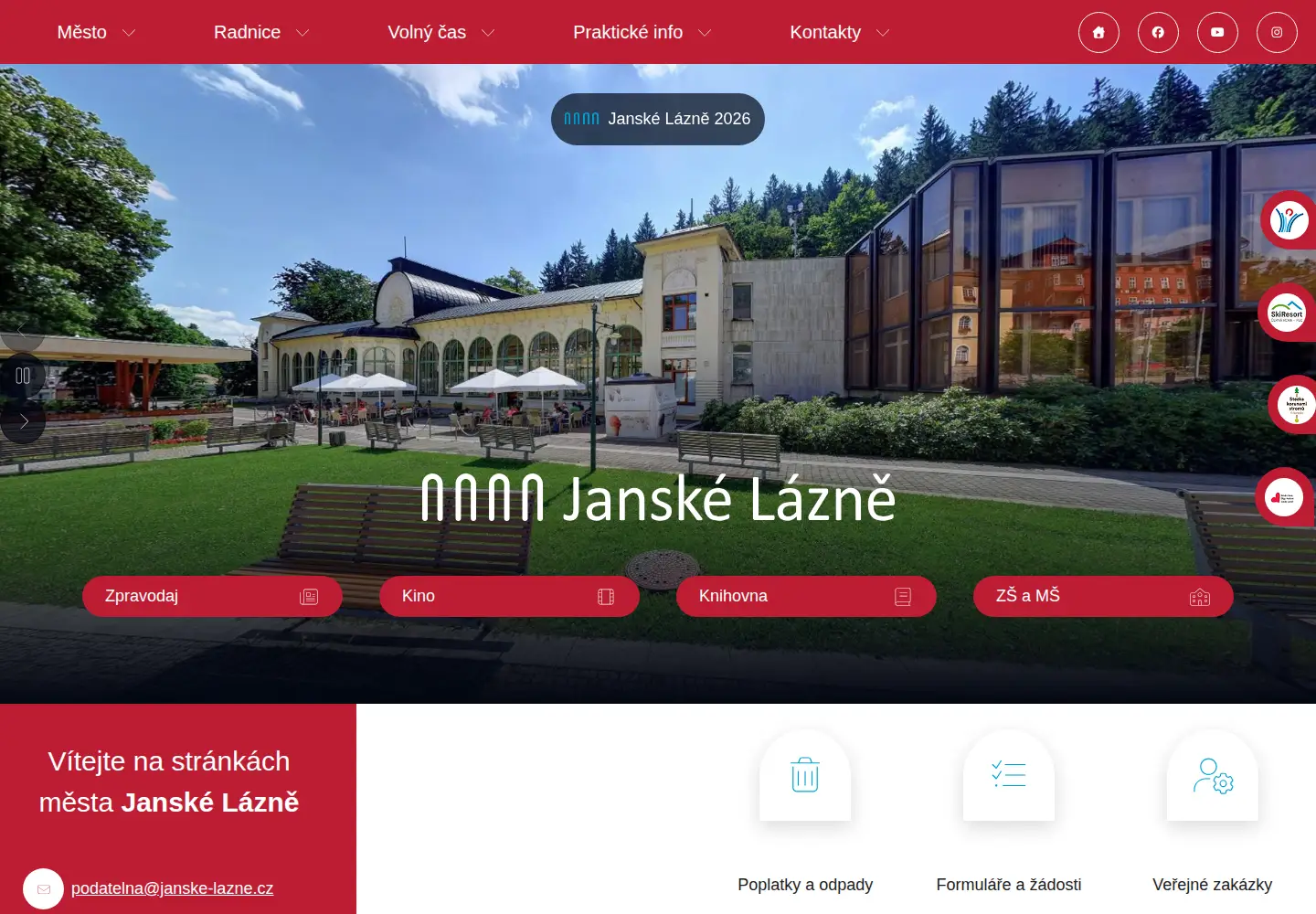 Screenshot of janske-lazne.cz