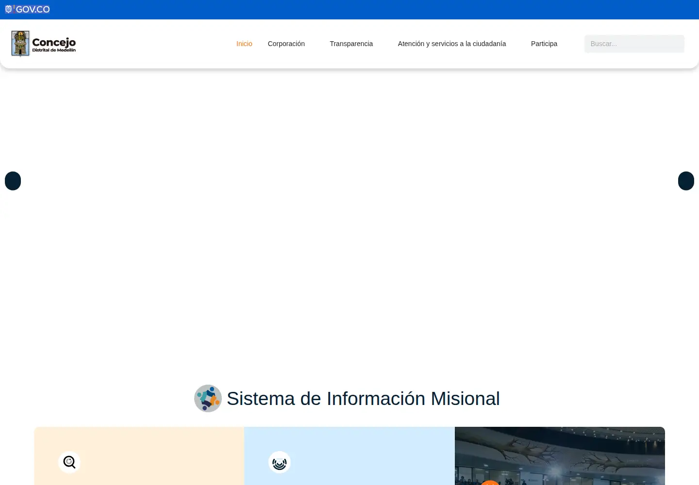Screenshot of concejodemedellin.gov.co