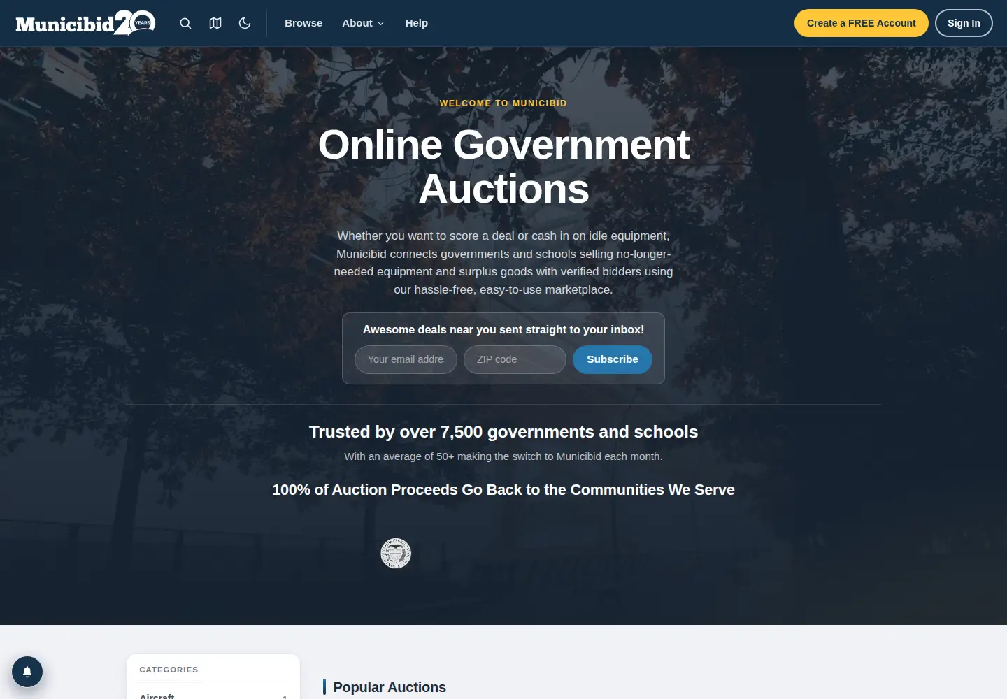 Screenshot of municibid.com