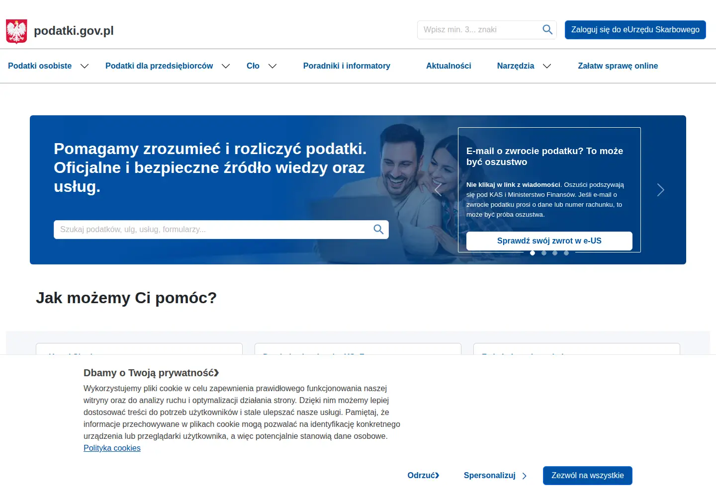 Screenshot of podatki.gov.pl