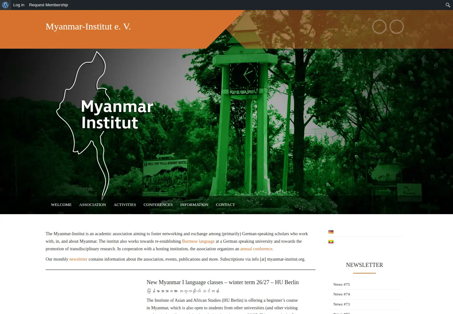 Screenshot of myanmar-institut.org