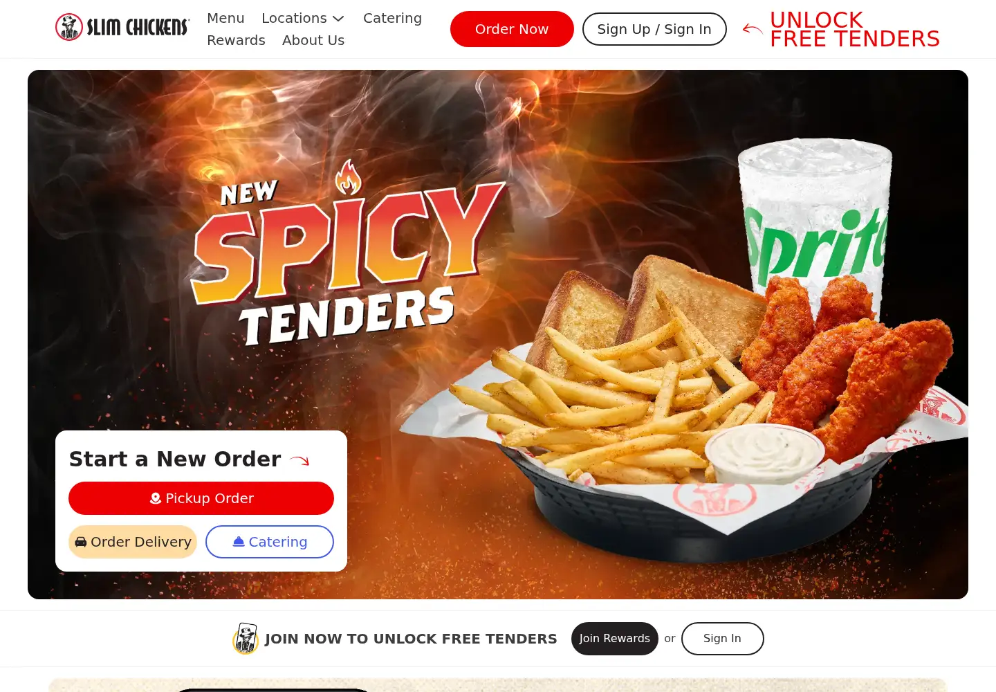 Screenshot of slimchickens.com