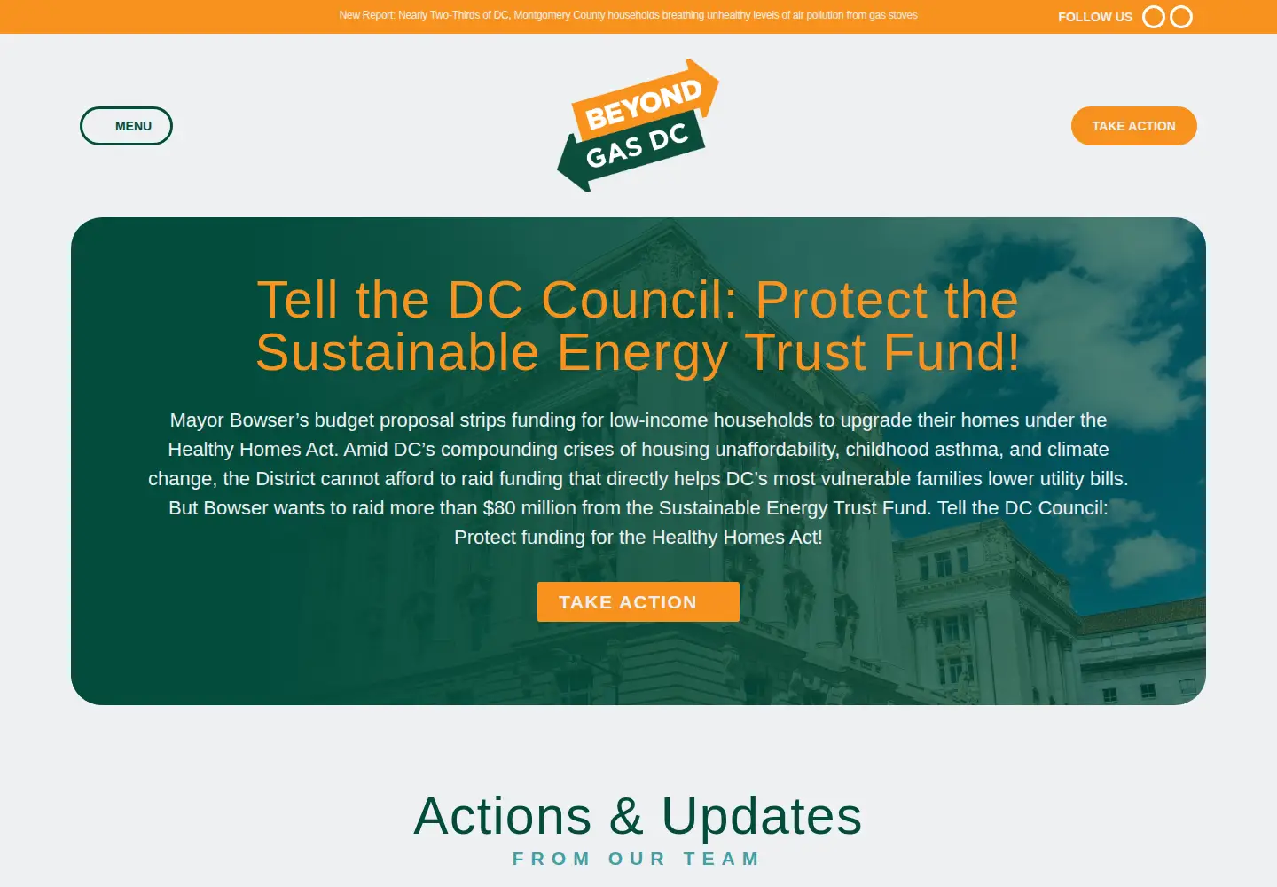Screenshot of beyondgasdc.org