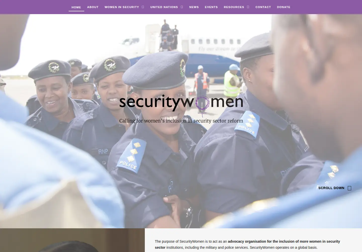 Screenshot of securitywomen.org