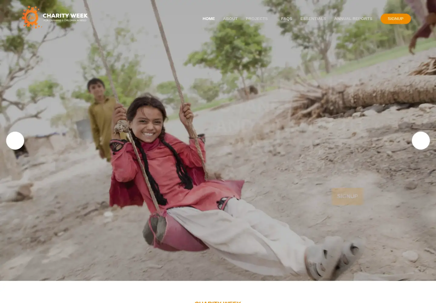 Screenshot of charityweek.com