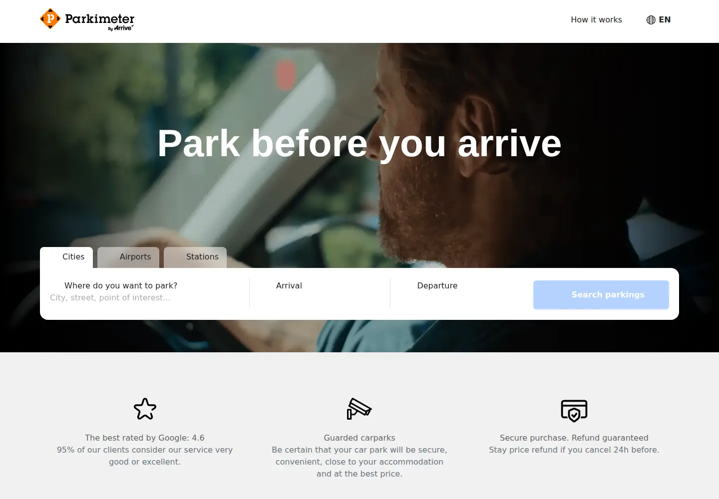 Screenshot of parkimeter.com