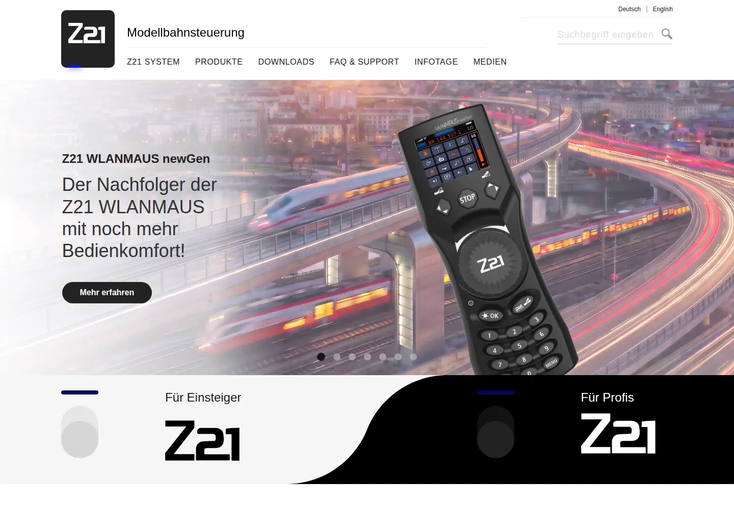 Screenshot of z21.eu