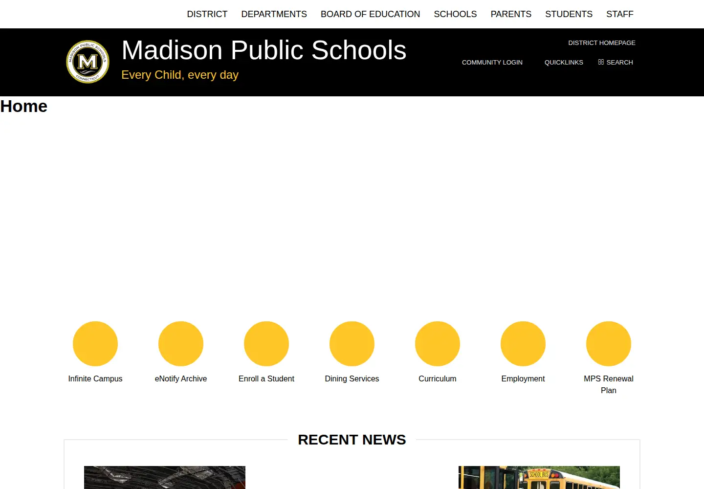 Screenshot of madison.k12.ct.us