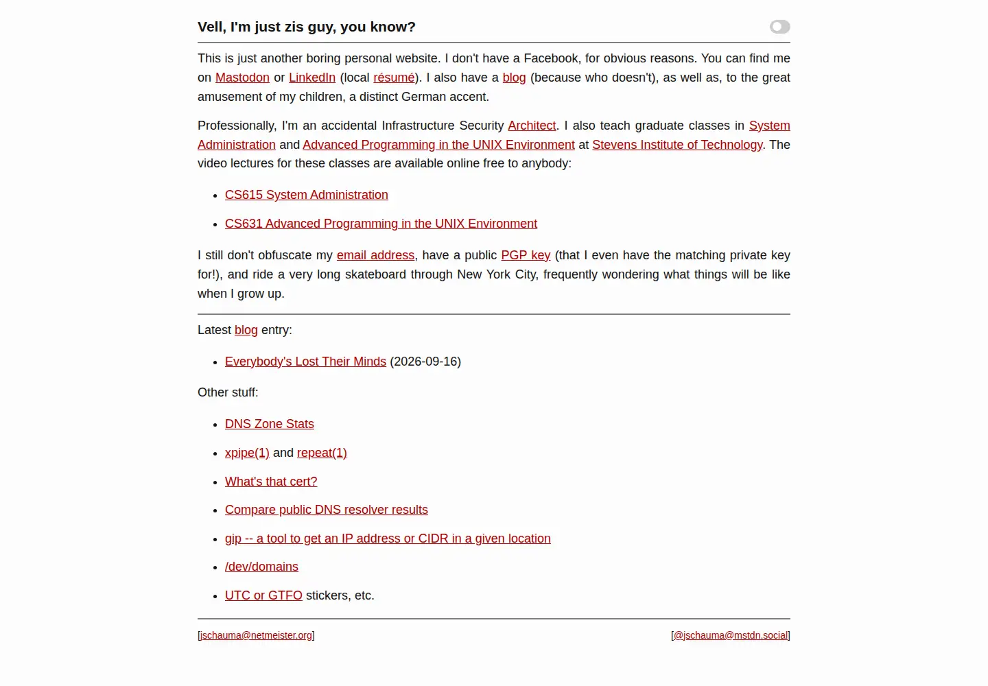 Captured homepage of netmeister.org in the current scan