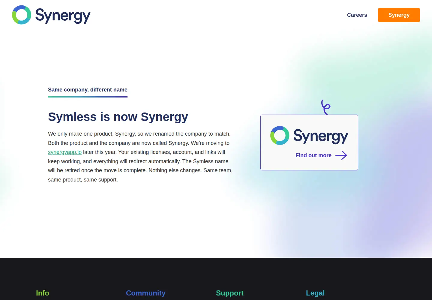 Screenshot of symless.com
