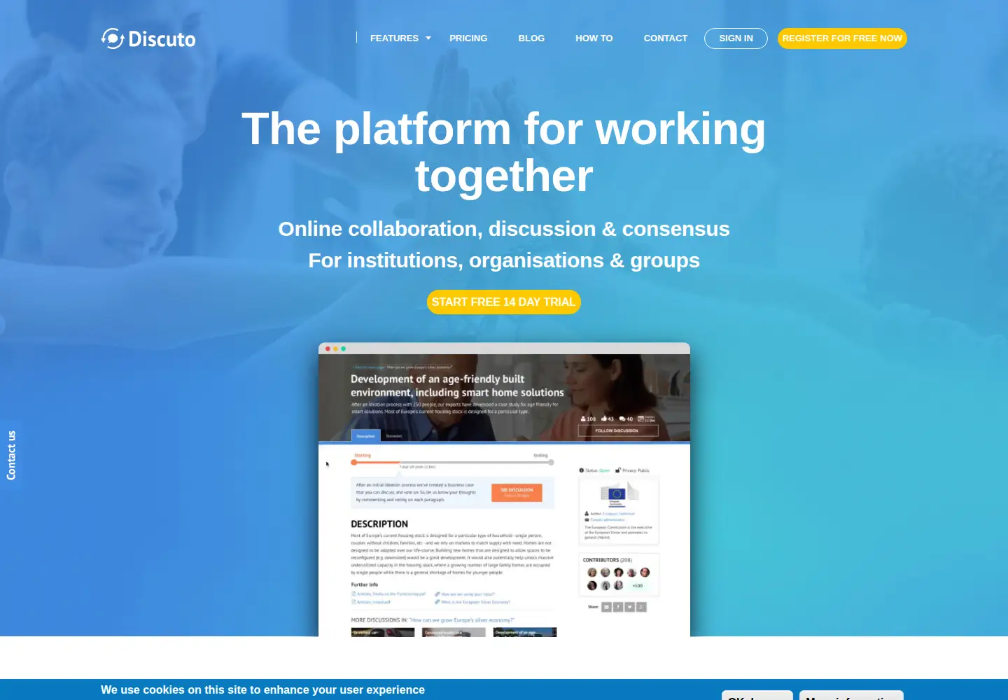 Screenshot of discuto.io