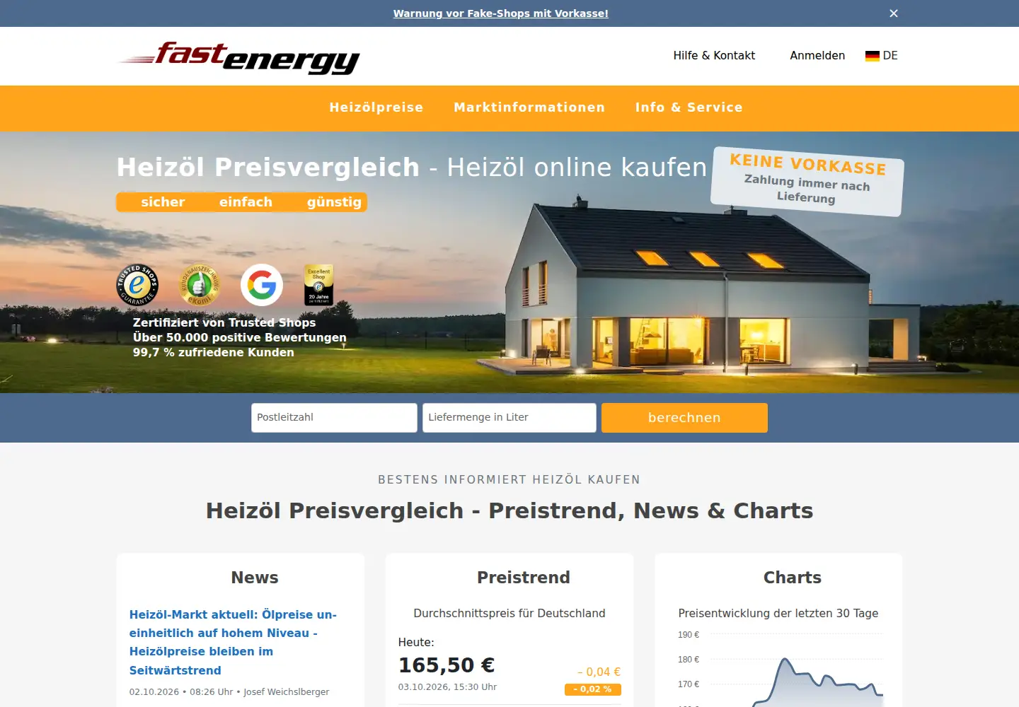 Screenshot of fastenergy.de