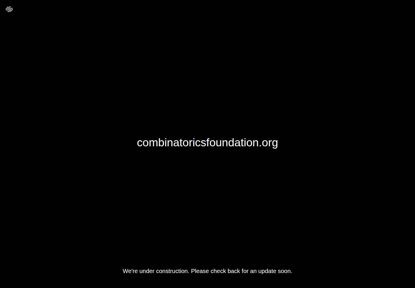 Captured homepage of combinatoricsfoundation.org in the current scan