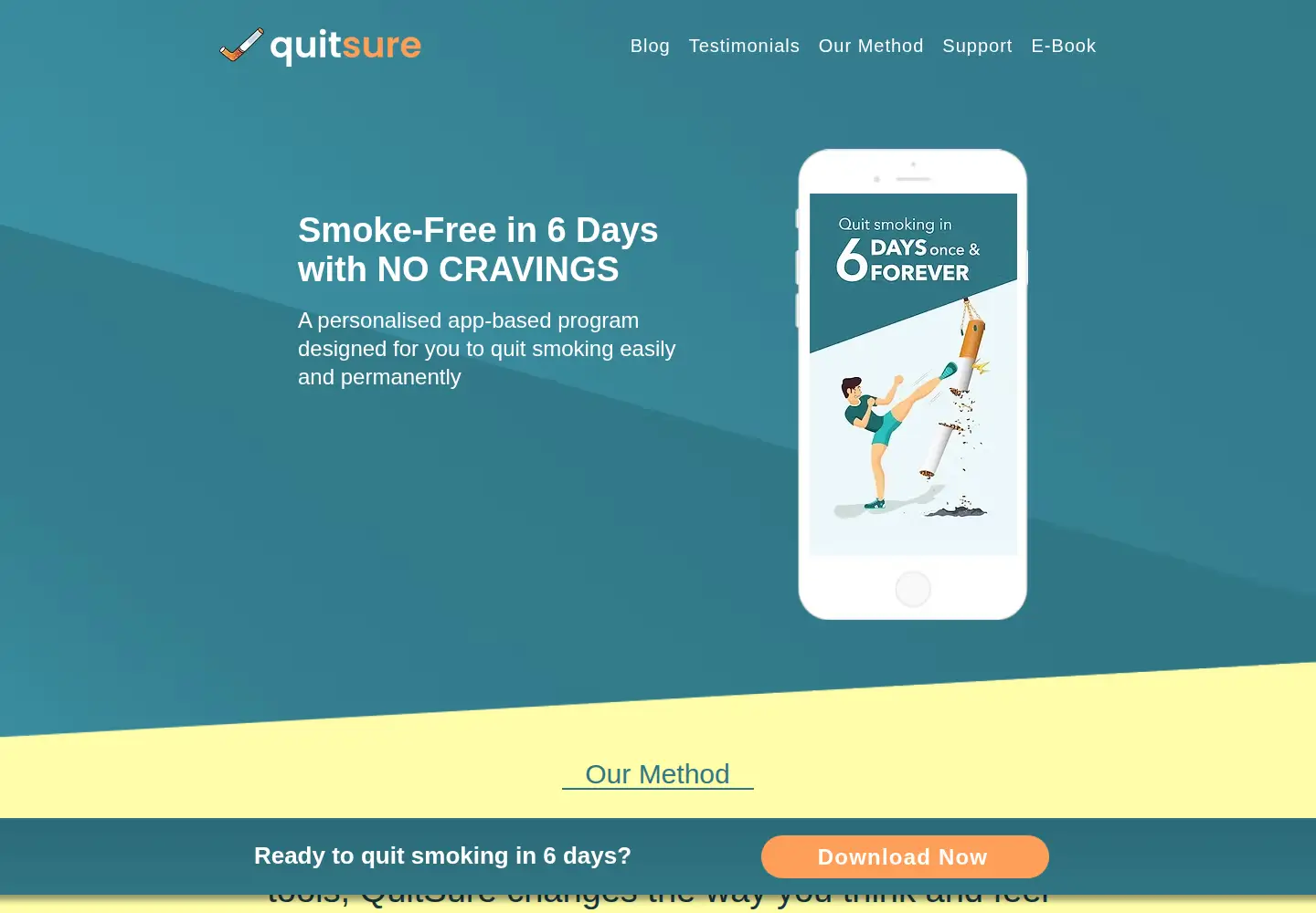 Screenshot of quitsure.app