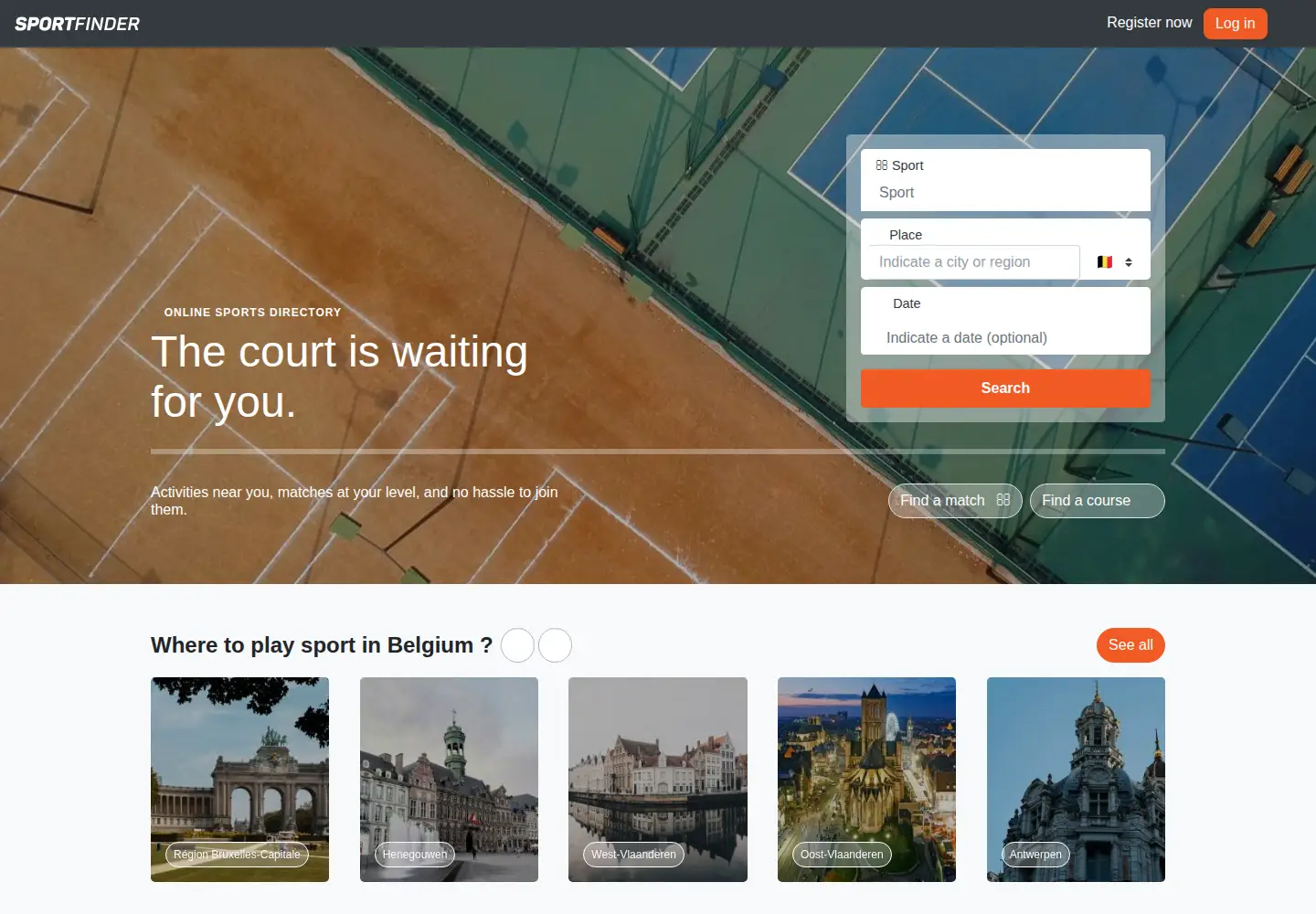 Screenshot of sport-finder.com