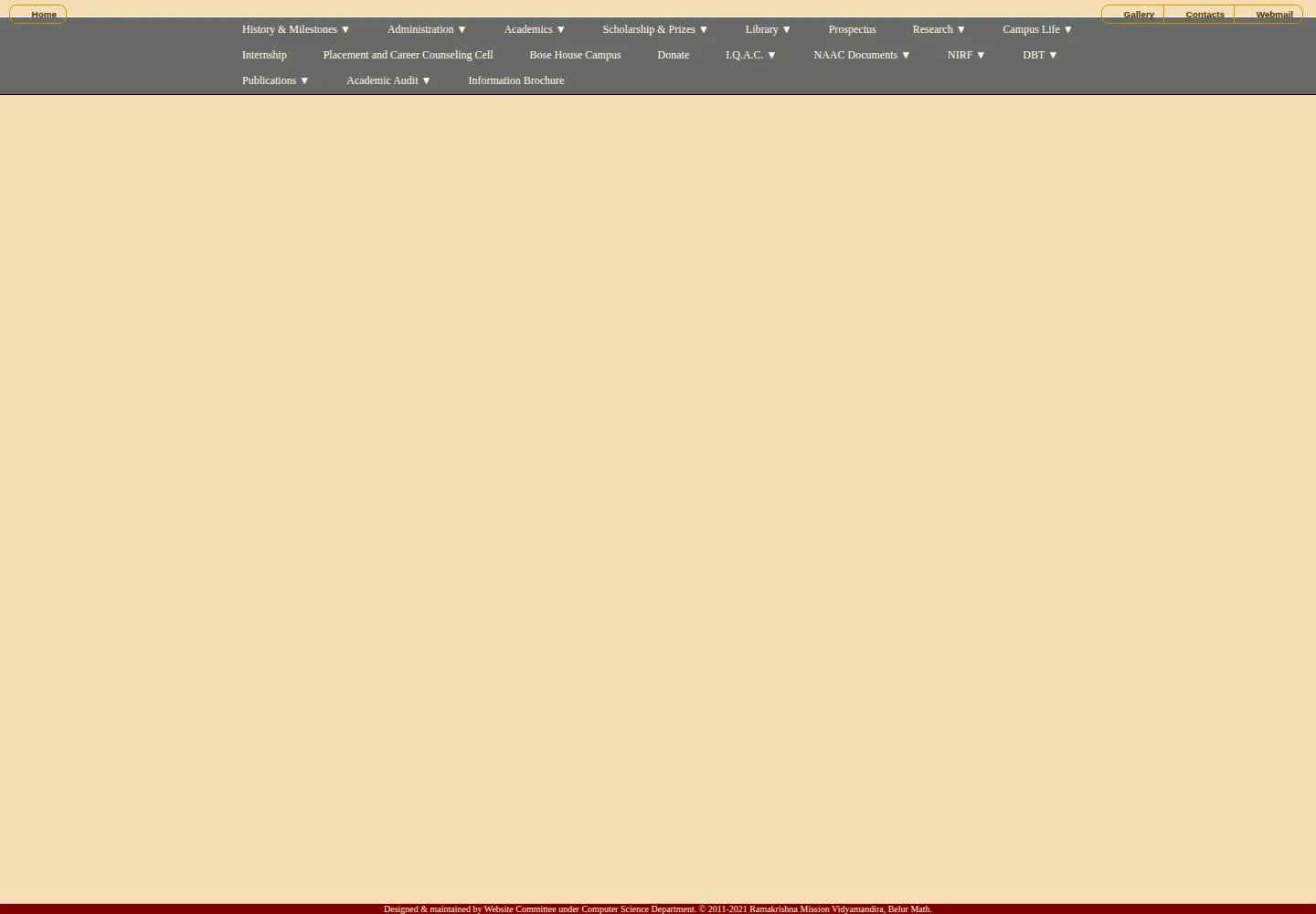 Captured homepage of vidyamandira.ac.in in the current scan