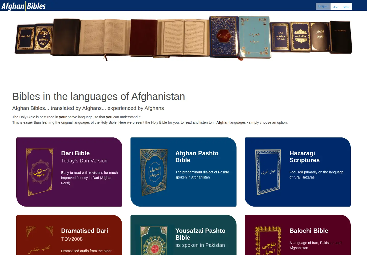 Screenshot of afghanbibles.org