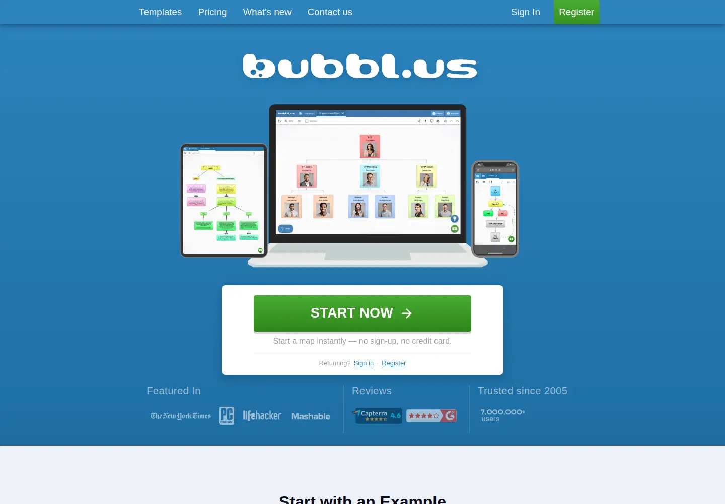 Screenshot of bubbl.us
