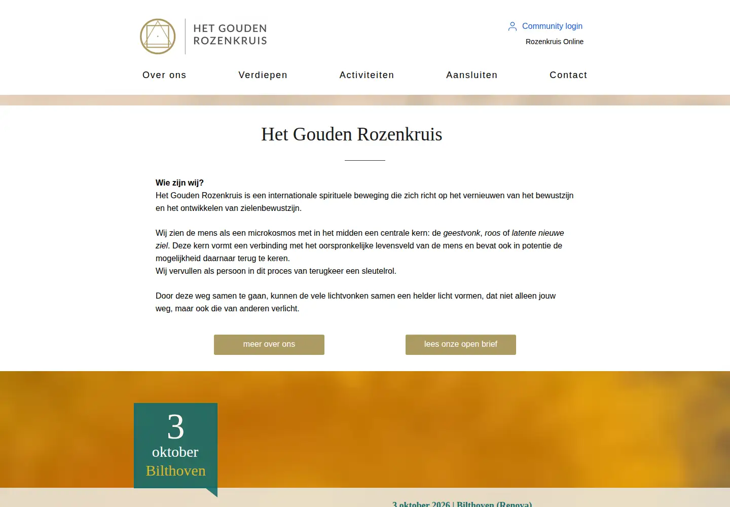 Screenshot of rozenkruis.nl