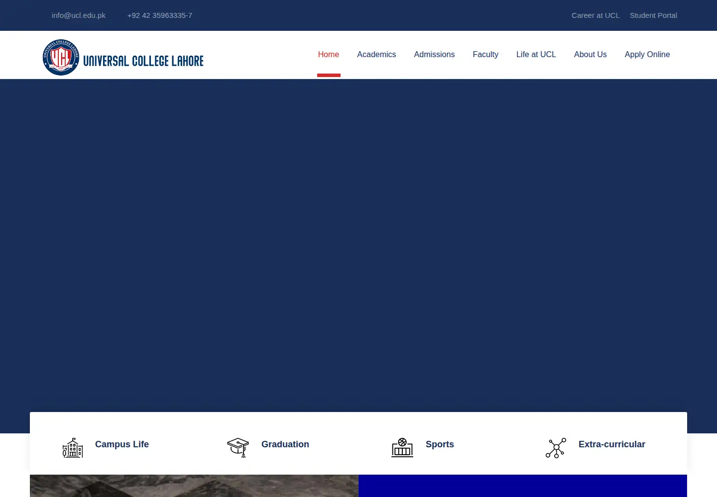 Screenshot of ucl.edu.pk