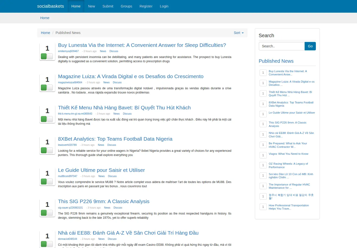 Screenshot of socialbaskets.com