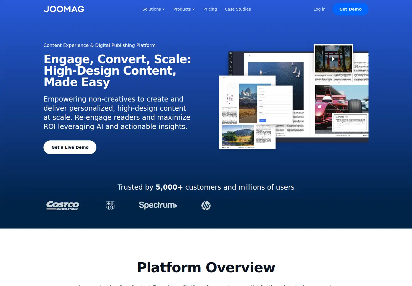 Screenshot of joomag.com