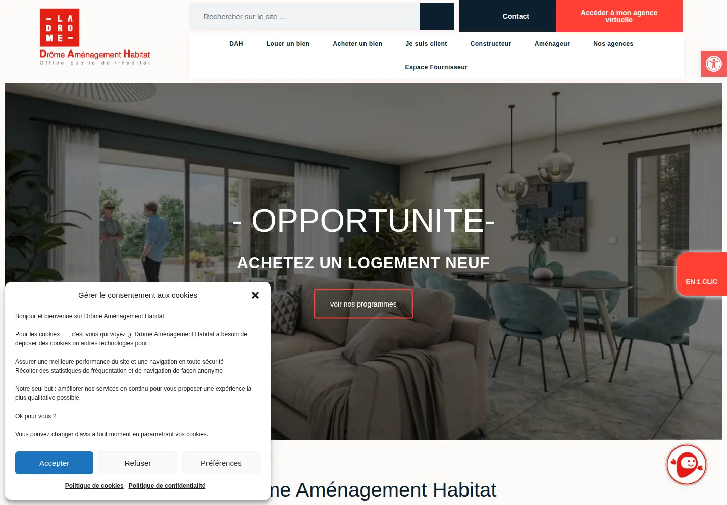 Screenshot of dromeamenagementhabitat.fr
