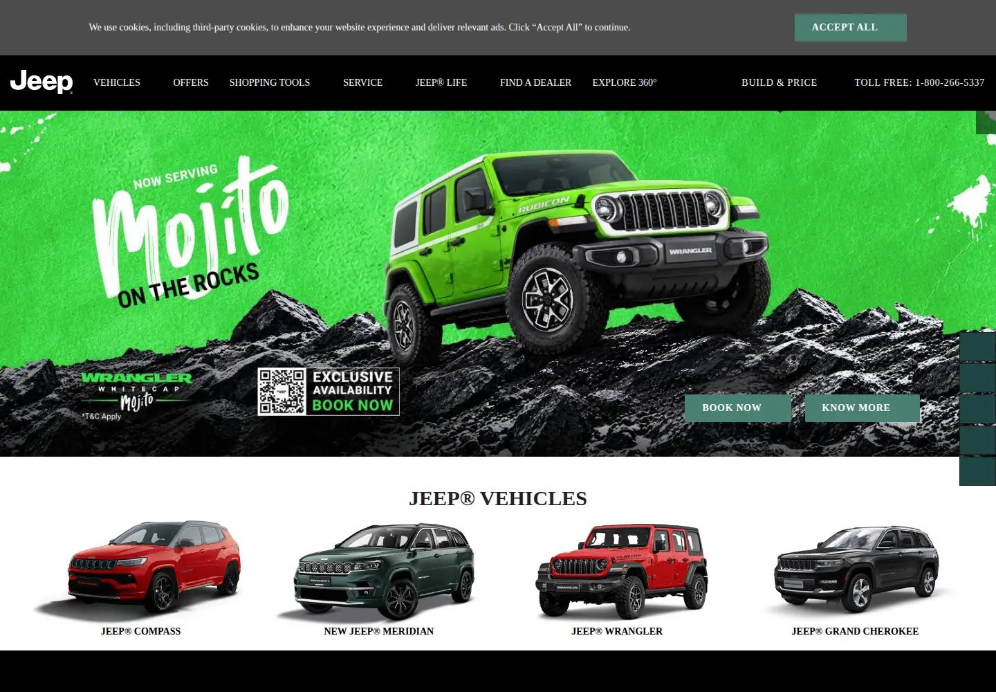 Captured homepage of jeep-india.com in the current scan