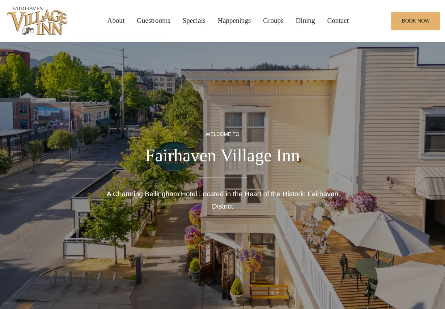 Screenshot of fairhavenvillageinn.com